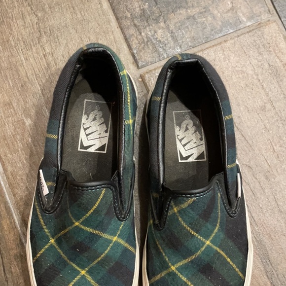 Vans slip on sneakers tartan plaid size 6.5 fits 7 - Picture 5 of 8
